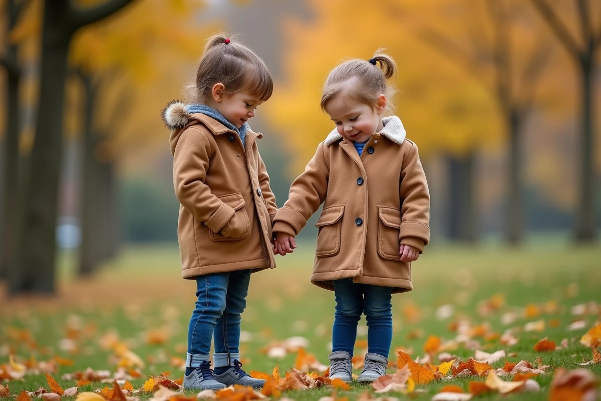 Comparaison de deux manteaux enfants taille 116 avec manches trop courtes versus longueur correcte